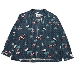 Tombolo Playa of Eden Long Sleeve Hawaiian Shirt Men's XL Quiet Luxury